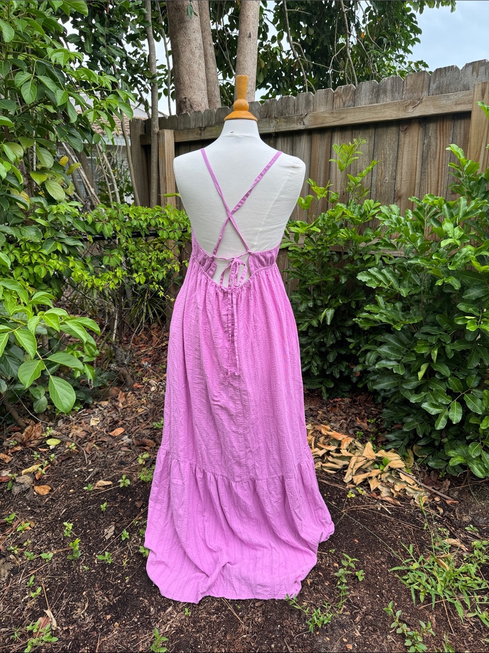 Marine Layer Kaia Maxi Dress, lavender, size XL - Picture 5 of 9